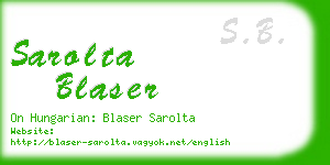 sarolta blaser business card